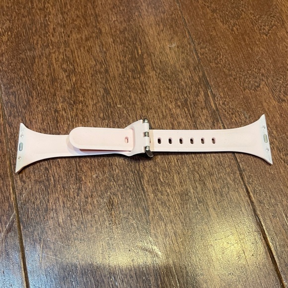 Light Pink Thin Slim Silicone Apple Watch Sports Band 38mm 40mm - Picture 2 of 3